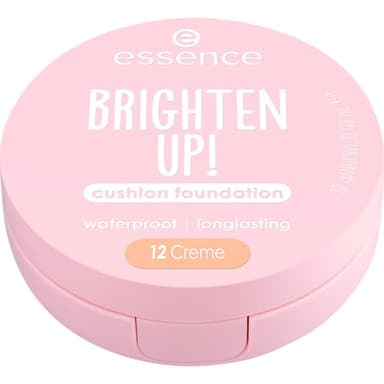 Essence Cosmetics Brighten Up! Cushion Foundation Fond de Teint, Longue Durée, Éclaircissant, Naturel (12g)