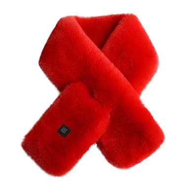 Tour De Cou Femme Hiver, Coussin Chauffant pour Homme avec Tour de Cou et Cou Écharpe chauffante chauffante Écharpe chauffante pour Femme (Red, One Size)