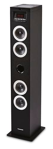 THOMSON Tour de Son Bluetooth avec Lecteur CD, Enceinte Colonne Hifi 60W, Radio FM, Port Aux et USB, MP3 et Affichage LED - Noir - DS120CD