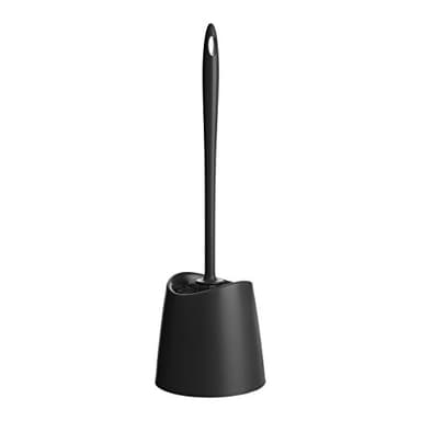 TATAY Brosse Toilettes WC | Matériaux Résistants | Design Moderne | Brosse Fixe et Durable pour Hygiène Parfaite | Plusieurs Couleurs Disponibles | 12 x 12 x 38 cm – Noir