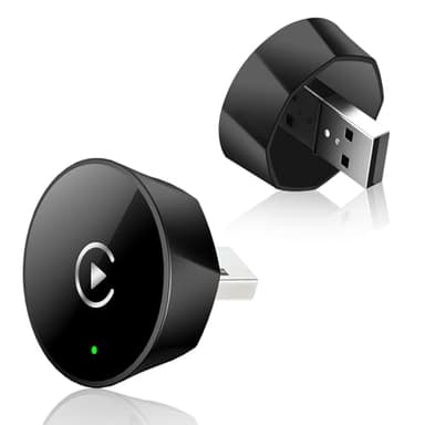 Mini Adaptateur Auto sans Fil pour Systèmes Véhiculaires d'origine, Adaptateur USB-C Plug & Play pour Véhicules avec CarPlay®/Android Auto™ Filiaire (à partir de 2016), Bluetooth 5.0, Design Compact