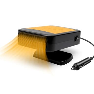 Horuili® Chauffage de Voiture 12V 200W - Dégivreur et Désembueur Portable à 360° avec Prise Allume-Cigare - Chauffage Rapide pour Pare-Brise et Habitacle - Pour la Plupart des Voitures