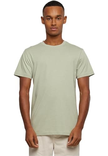 Build Your Brand T-Shirt Basique à col Rond en Coton pour Homme - Coupe Droite - Tailles XS à 5XL, Salvia, L