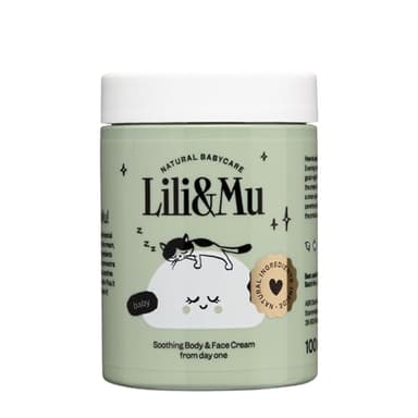 Lili&Mu Crème Hydratante pour Visage et Corps pour Enfants et Bebe 100 ml | Crème Nourrissante au Beurre de Karité et à L'extrait de Fleur de Calendula | Protège les peaux Sèches et Sensibles