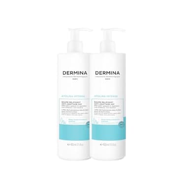 DERMINA Baume Relipidant Nature Anti Grattage Hydratant & Apaisant pour Immédiat Peaux Sèches & Sensibles 24H Renforcer la Barrière Cutané sans Parfum 800 ml (2 * 400ml) 2 PCS