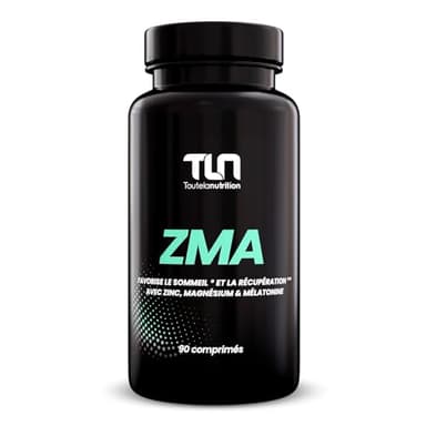 ZMA | Zinc + Magnésium + Mélatonine | Dosage Optimal | Améliore la Qualité du Sommeil et de la Récupération Musculaire | Booster Naturel d’Hormones de Croissance | 90 Comprimés | Made in France | TLN
