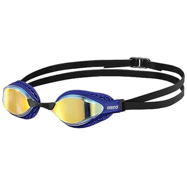 arena Airspeed Mirror Lunettes de Natation Anti-Buée pour Adultes et Unisexe, Lunettes de Piscine avec Verres Larges, Protection UV, 3 Ponts de Nez Interchangeables, Joints nid d'abeilles