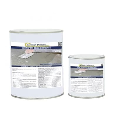 MATPRO - Joint Époxy Colle pour Carrelage - Étanche Eau & Infiltrations - Application Horizontale, Verticale, Intérieur & Extérieur - Blanc - 1Kg