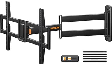 Perlegear Support Mural TV à Extra Longue Portée 822mm, pour écrans 32-75 Pouces LED/LCD/OLED et courbé, Support TV Mural Pivotant, Inclinable et Rotatif, Max VESA 600x400mm Capacité Max de 45kg
