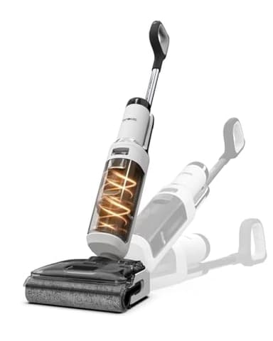 Tineco Floor One Stretch S6 Aspirateur Laveur, Aspirateur Sec et Humide Puissant Intelligent, portée à Plat 180°, Nettoyage Deux Bords, Auto-Nettoyage Flashdry à 70℃ en 5 Min, 40 Min d'autonomie