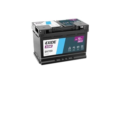 BATTERIE VOITURE EXIDE - EK720 AGM - 12V 72Ah 760A