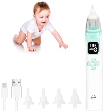 KBIBCK Mouche Bebe Electrique, Mouche Pour Bébé électrique, Aspirateur Nasal Bebe Électrique, Electrique Mouche Bebe avec Écran et de la Musique pour Nouveau-nés, Tout-Petits et Nourrissons