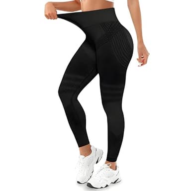 Legging Anti Cellulite Femme, Anti Cellulite Compression Legging Minceur, Push Up Taille Haute, Pantalon de Sport Yoga Fitness Sculptant (FR/ES, Alpha/Lettres, M, Taille Normale, Taille Tall, Noir)