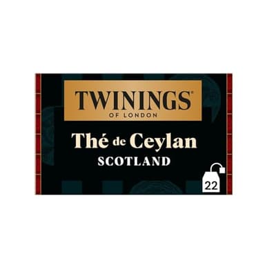 Twinings - Thé de Ceylan Scotland - 22 Sachets - à Déguster Chaud ou Froid