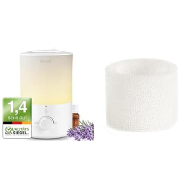 LEVOIT Humidificateur d'Air 3L Top-Fill, 25H d'Autonomie, <28dB Ultrasonique Silencieux & filtres de Rechange pour humidificateur, compatibles avec Dual150, Dual200S, Classic300(S)