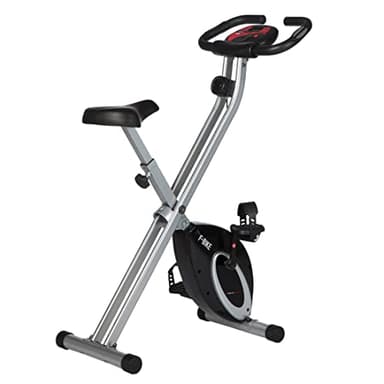 Ultrasport F-Bike Vélo d’Appartement Pliable I Vélos d'Appartement Extra Silencieux jusqu'à 130 kg avec Selle Confort, Velo d Appartement Pliable (noir-argent)