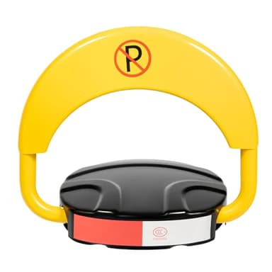 Barrière de parking avec télécommande (20 m) | Charge maximale 2 T & IP67 | Design rond anti-collision avec bandes réfléchissantes | Boîtier en acier allié | Pour usage privé/commercial – Avec clé et