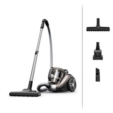 Rowenta Compact Power XXL Animal Aspirateur sans sac, Moteur basse consommation 900W max, Haute filtration, Bac à poussière 2,5L, Compact, RO4B50EA, Cigarillo