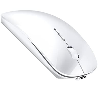 LEAPEST Souris Bluetooth sans fil pour MacBook Pro/Air/Mac/iPad/ordinateur portable/bureau/Mac/PC/ordinateur/téléphone - Souris de bureau portable fine et silencieuse avec adaptateur USB-C 2,4 GHz -