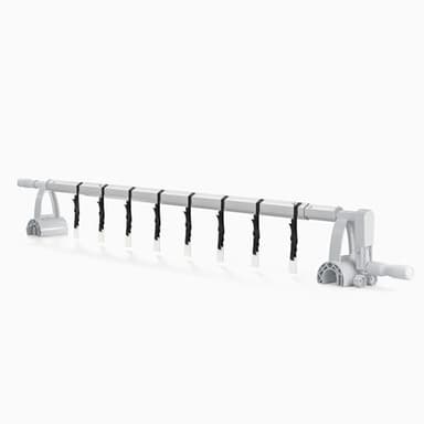 Bonnlo Enrouleur de Bâhce de Piscine hors sol de 1,5m-4,9m Sol sans Plage Tubes alu épais avec renforts soudés et Poignée avec système verrouillable Sangles et Attaches Fournies Blanc et Argent