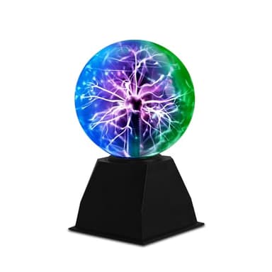 DELIPOP Plasma Sphérique 6 Pouces, Lumière de Boule Touch Sensible Tactile, 3 Lumières de Couleur Plasma Ball pour Fêtes, Anniversaire et Ambiance