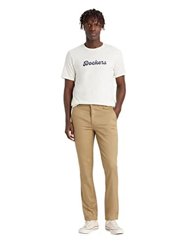 Dockers Alpha Original Skinny Pantalon Homme New British Khaki, 32W / 32L