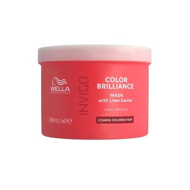 Wella Professionals Masque Cheveux Invigo Color Brilliance - Redonne de la brillance à vos cheveux pour une couleur vibrante - Traitement intense pour cheveux colorés et épais, 500ml