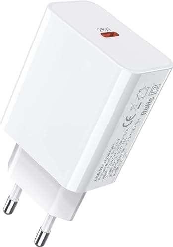25W Chargeur pour Samsung Galaxy A55 5G/A25 5G/A16 5G/A35 5G/A54 5G/A34 5G/A53/S25 Plus/S24 FE/S23 S22 FE S21/Apple iPad Pro 13/12.9/11 Pouces 2024-2018,iPad Air 5 4 3 2,Mini,iPhone Rapide Secteur