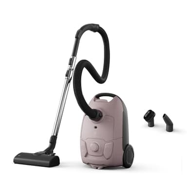 Electrolux Clean 500 Aspirateur avec Sac Puissant EB51C1WP, Compact, léger, éco Responsible, Suceur Combiné Lisse, Maniabilité Facile, Contrôle Manuel de la Puissance, Taille compacte, Rose
