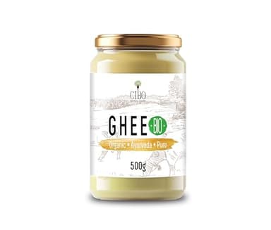Cibo Ghee BIO - Beurre clarifié Made in Italy - Produit avec du lait des régions de Parme et Reggio Emilia - 500gr