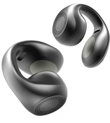 King Lucky Écouteurs à clipser, confortables à coussin d'air, écouteurs ouverts sans fil, Bluetooth 5.4 multipoint, casque ouvert avec micro, anti-buée, 45 heures d'autonomie, étanchéité IP56 pour le