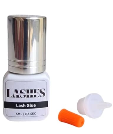 Générique Colle Noir à Extension de Cils pour Professionnels - Colle Faux Cils Séchage Ultra Rapide (0,5 à 1 sec) Facile à Travailler et Tenue Longue Durée - (5ml)