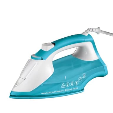 Russell Hobbs Fer à repasser vapeur [2400W, 115g/min+35g/min, Technologie Auto-steam] Facile, Léger, Puissant (Semelle en céramique adoucissante, réservoir 240ml, anticalcaire +anti-goutte) 26482-56