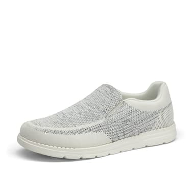 Bruno Marc Mocassins Homme Elégantes Chaussures Décontractés à Enfiler Elégantes et Durable Loafers Hommes,Size 42,Gris Clair,BMUMLS2520