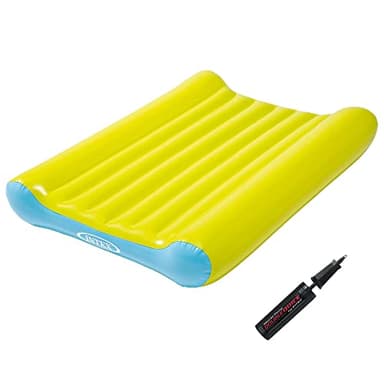 Intex Couchage in Matelas à Langer Gonflable + Pompe Green/Blue