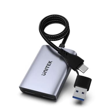 UNITEK Carte Graphique Externe Double HDMI - USB-C/USB-A