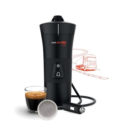 Handpresso - handcoffee truck - machine à café camion 21010 | pour dosette Senseo | cafetière allume-cigare - cafetiere 24v camion| cafetière de voyage | café court et long - 110 ml max