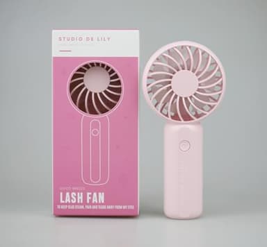 LASH FAN - Ventilateur Portable USB Rechargeable - 3 Vitesses - Puissant et Ultra Silencieux - Léger et Robuste - Pour Extensions de Cils - Finition Make-Up et Usage Quotidien