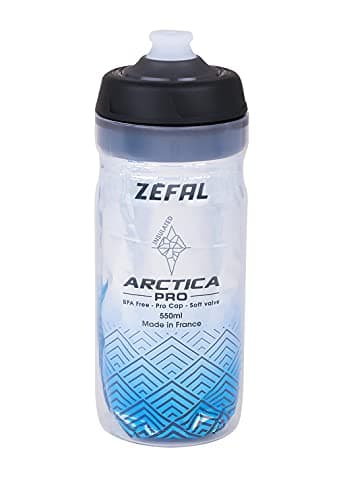 ZEFAL Arctica Pro, Bidon Vélo 550 ML - Gourde Vélo Isotherme Bleue - Inodore et Etanche