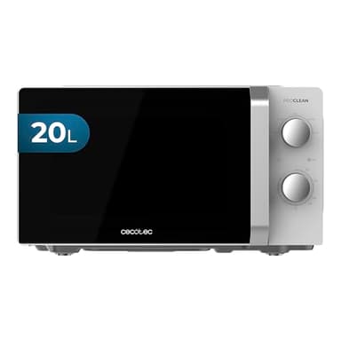 Cecotec Micro-ondes Proclean 2010 Inverter White. Micro-onde avec Technologie Inverter, capacité 19 L, 700 W, 5 niveaux, plateau tournant 245 mm, minuterie jusqu'à 30 minutes.