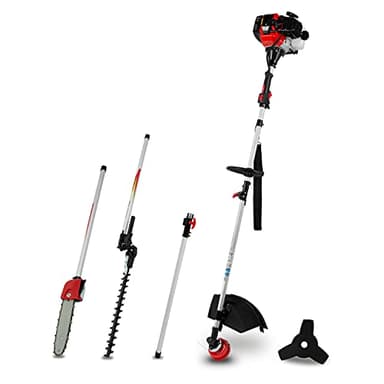 EBERTH Débroussailleuse à Essence, Multitool 4 en 1 avec Tronçonneuse, Rallonge, Taille-haie, Tête à Fil et Lame à Trois Dents, 52CC, 2,2kW, Moteur 3CV pour Débroussailleuse Thermique