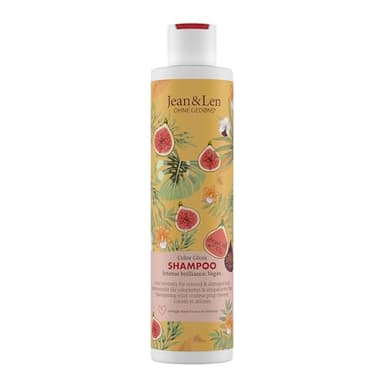 Jean & Len Shampooing Colorglanz Huile d'argan & figue, pour cheveux colorés & abîmés, donne intensité et brillance à la couleur, sans parabènes ni silicone, végétalien, 300 ml