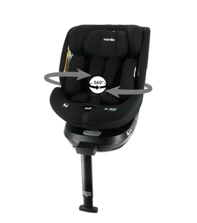 Nania Spirit, Siège auto pivotant 360°, I-Size 40-150 cm, Evolutif dès la naissance jusqu'à 12 ans environ, Groupe 0+/1/2/3,Fixations isofix, jambe de force