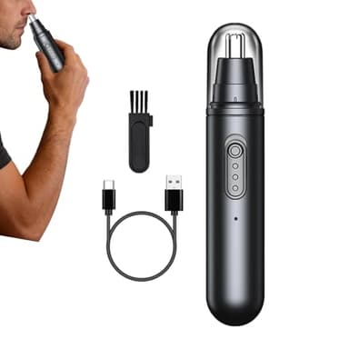 Tondeuse Nasale - Mini, Format de Poche - Appareil Électrique Rechargeable Pour Poils De Nez,Pour Hommes Adolescents Adultes Séniors Père Mari Routine Matin Voyage Salon