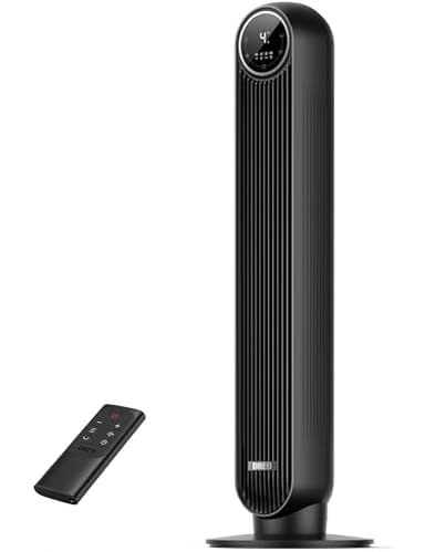 Dreo Nomad One Ventilateur de tour avec télécommande, vitesse 7,3m/s Ventilateur de refroidissement silencieux, oscillant à 90° avec 4 vitesses, 4 modes, minuterie 8 heures, ventilateurs sur pied
