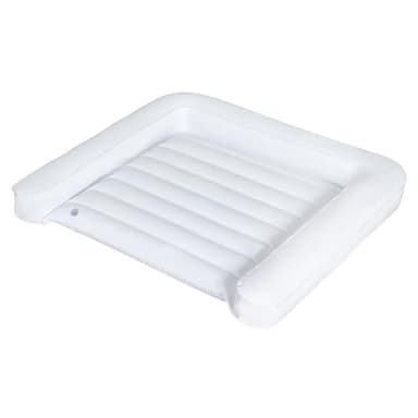 roba Matelas à Langer Gonflable et Imperméable - 85 x 75 cm - Idéal pour les Voyages et les Déplacements - avec Bords Surélevés - Blanc