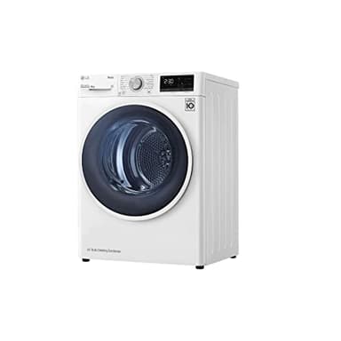 LG RH80V9AVHN Sèche-linge - Pose libre, 8 kg, Chargement frontal, DUAL Inverter, Pompe à chaleur, Wi-Fi avec SmartThinQ, Eco Hybrid, Allergy Care, Blanc, Classe A+++ (interface italienne)