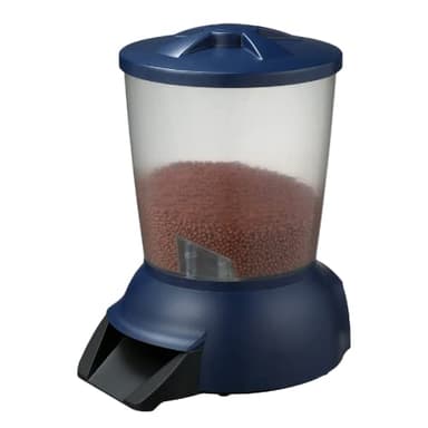 Distributeur automatique de nourriture AquaForte 5 litres avec piles 1,5V et transformateur 12V, alimentation 6x par jour, temps d'alimentation et quantité réglables, affichage LED, 5 mètres de câble