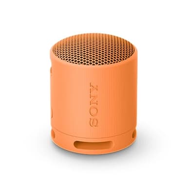 Sony SRS-XB100 - Enceinte sans Fil Bluetooth, Portable, légère, compacte, Durable, IP67, étanche à l'eau et à la poussière, Batterie 16H, dragonne Polyvalente, appels Mains Libres, Corail, Orange