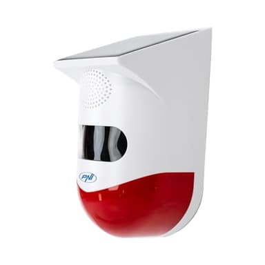 Sirène extérieure sans Fil PNI SafeHouse HS008 avec capteur de Mouvement et de Charge Solaire